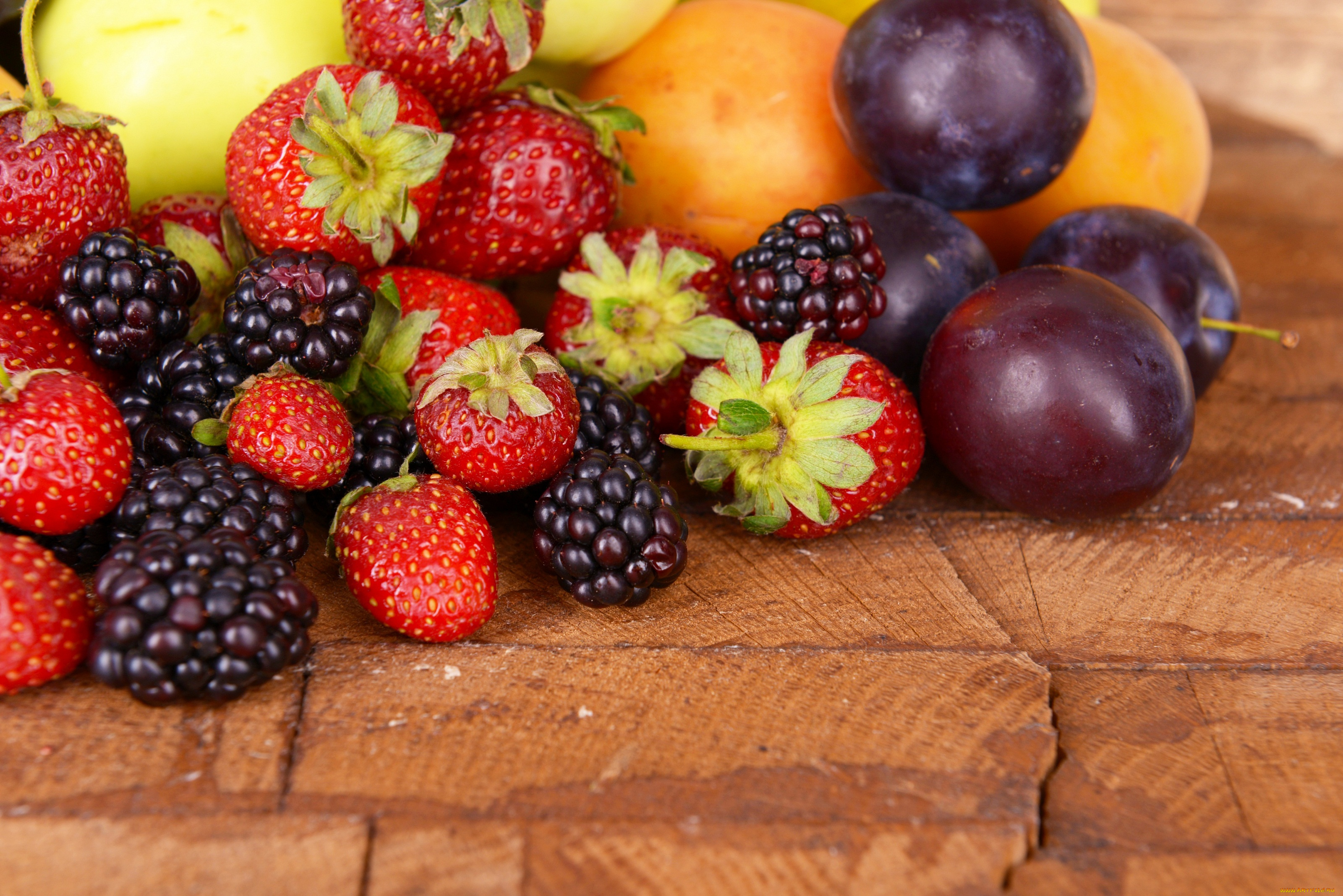 еда, фрукты, , ягоды, яблоко, ягоды, ежевика, клубника