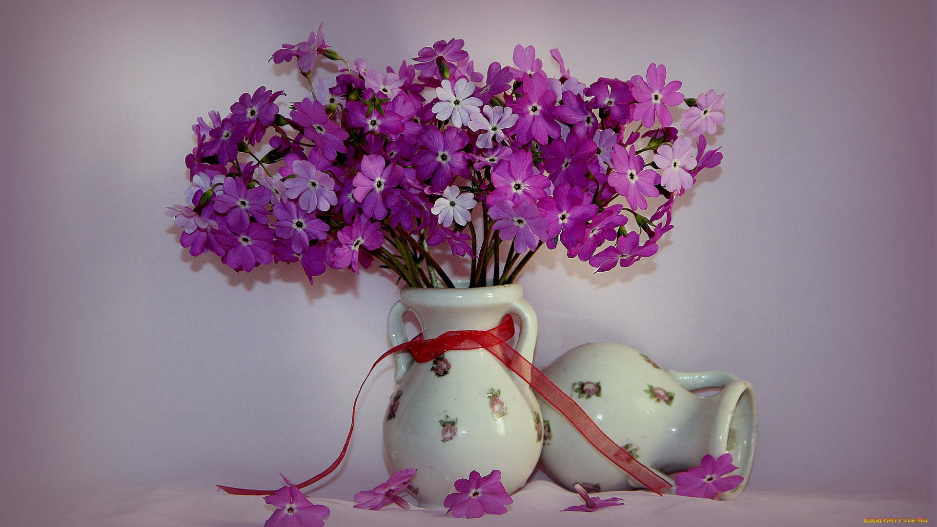 цветы, примулы, примула, ваза, конкурс, букетик, букет, весна, вазочка