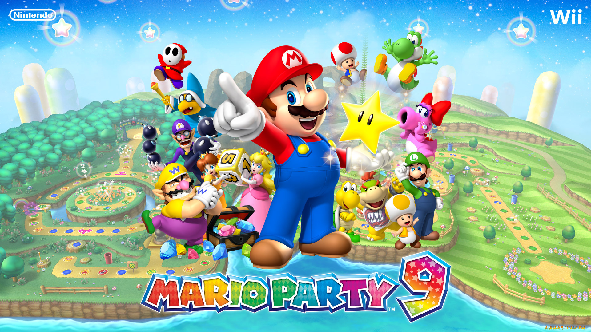 mario, party, 9, видео, игры, персонажи