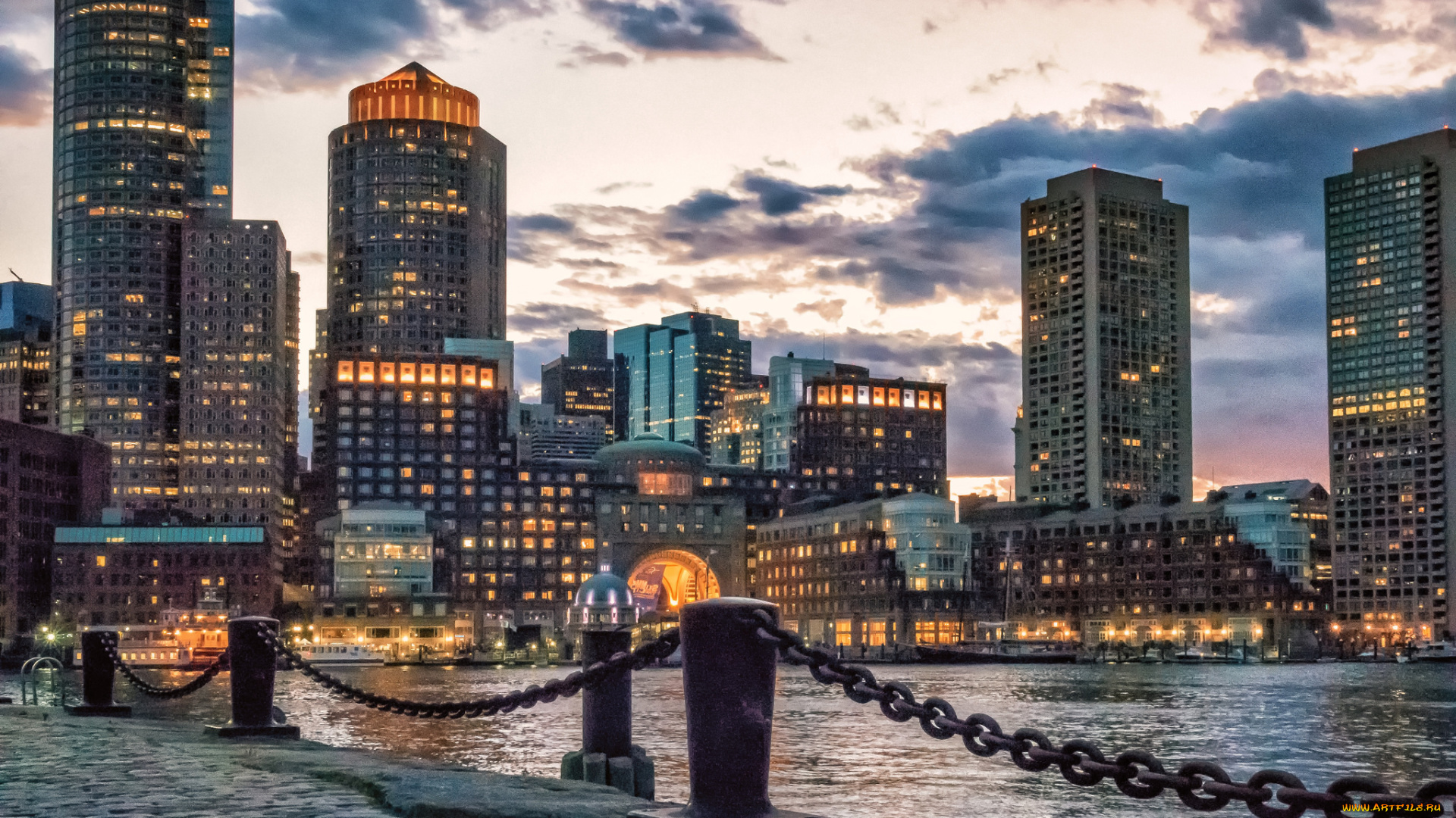boston, города, бостон, , сша, небоскребы, панорама
