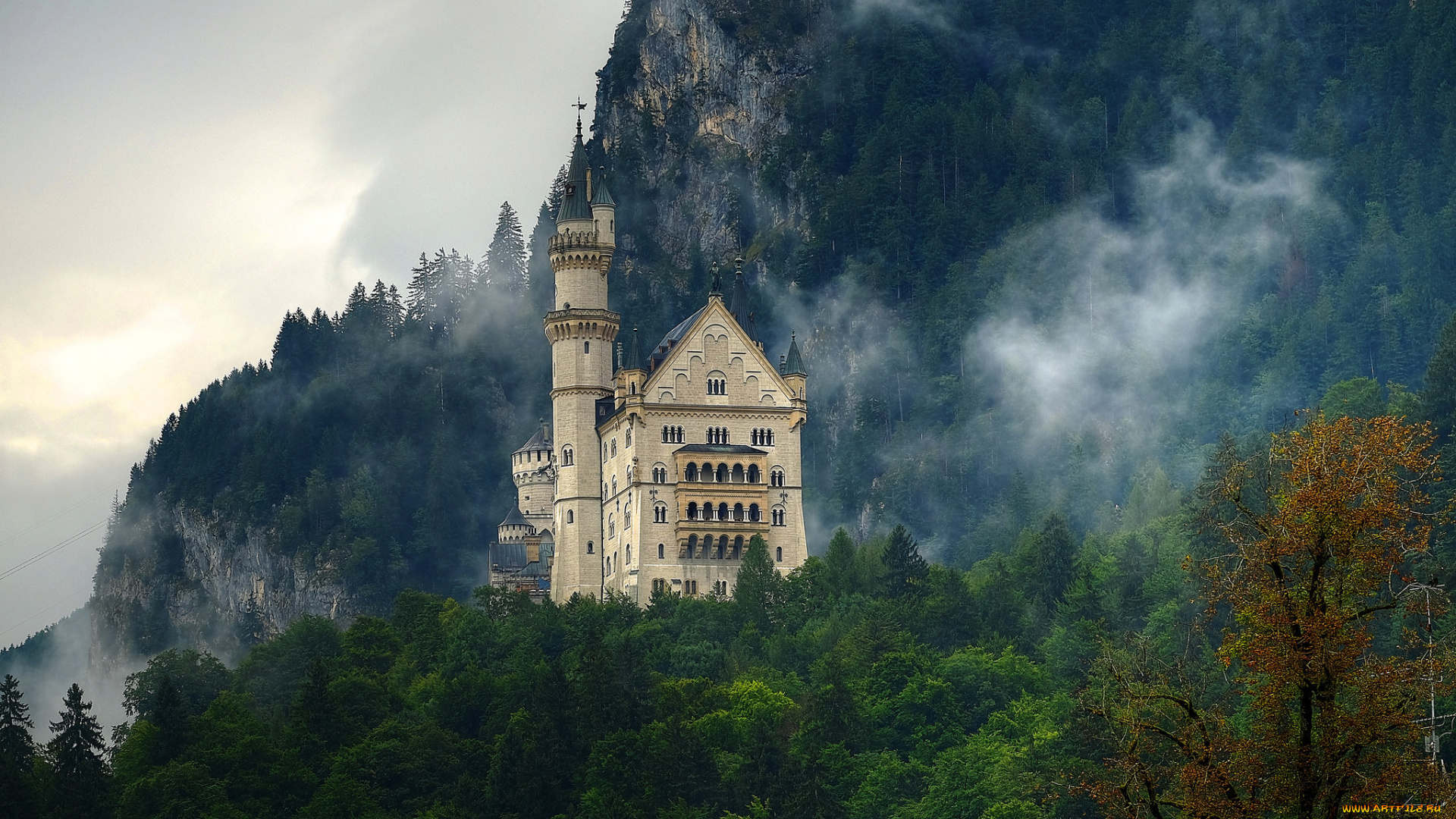 neuschwanstein, -, bavarian, fairytale, города, замок, нойшванштайн, , германия, замок, горы