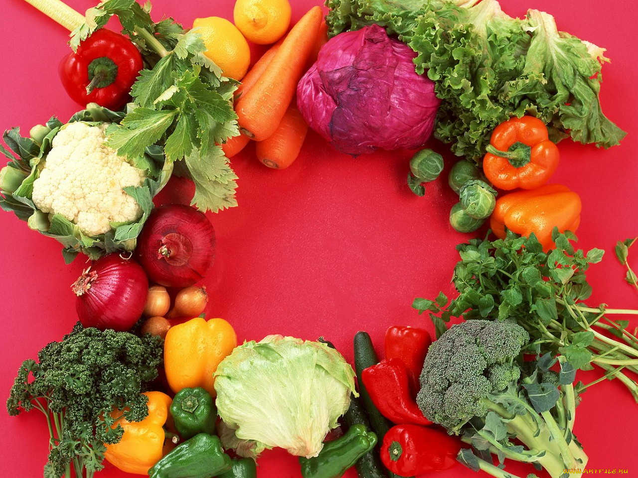 еда, овощи, болгарский, перец, помидор, брокколи, кукуруза, имбирь, маис, цветная, капуста, красный, оранжевый, зелёный, белый, фон