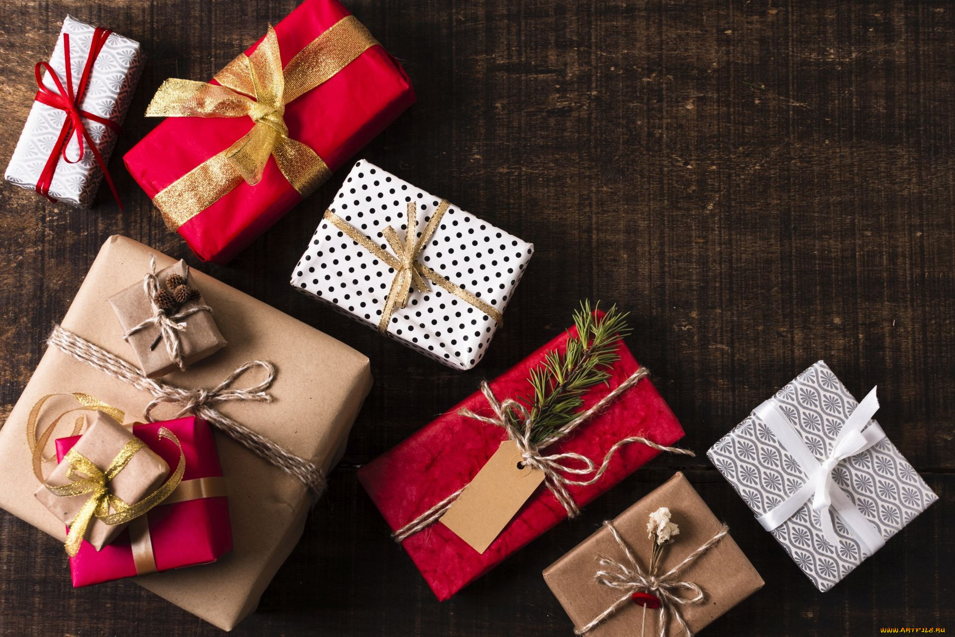 праздничные, подарки, и, коробочки, бокалы, снежинка, подарки, ленты, банты