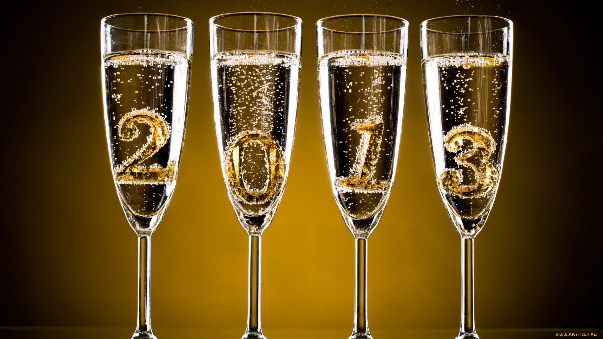 праздничные, угощения, напиток, пузырьки, шампанское, цифры, 2013