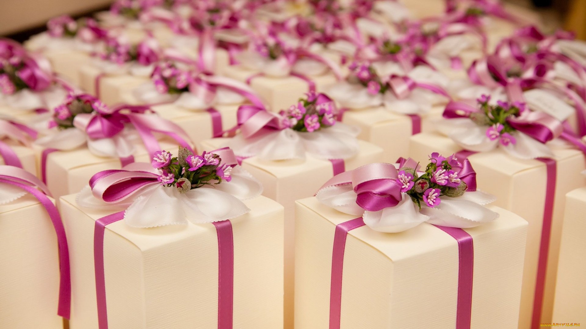 праздничные, подарки, и, коробочки, украшение, коробки, цветы, ленты, подарки