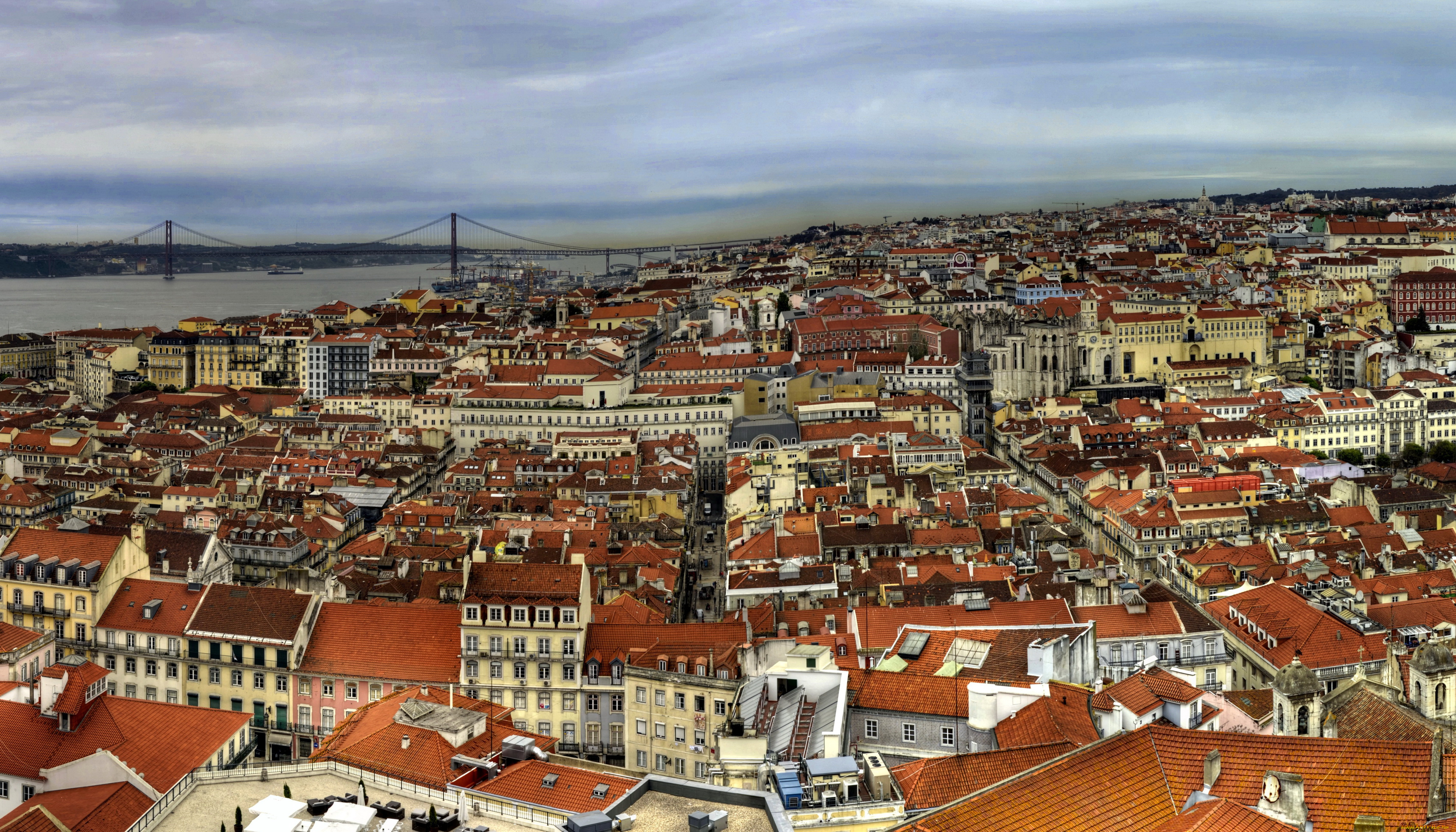 португалия, , лиссабон, города, лиссабон, , португалия, лиссабон, панорама, дома