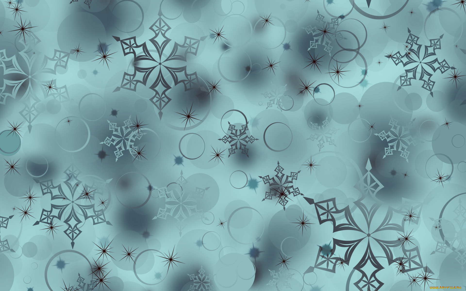 векторная, графика, графика, , graphics, круги, текстура, снежинки, фон, digital, snowflakes