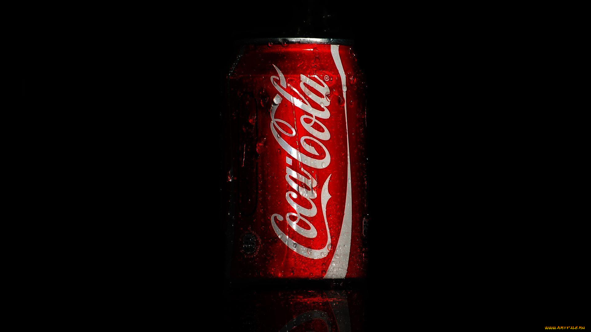 бренды, coca, cola, темный, фон