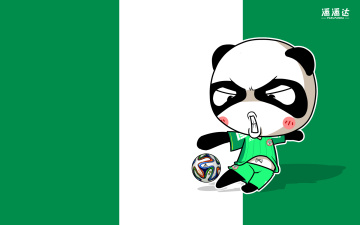 Картинка спорт 3d рисованные панда флаг мяч чемпионат бразилия 2014г
