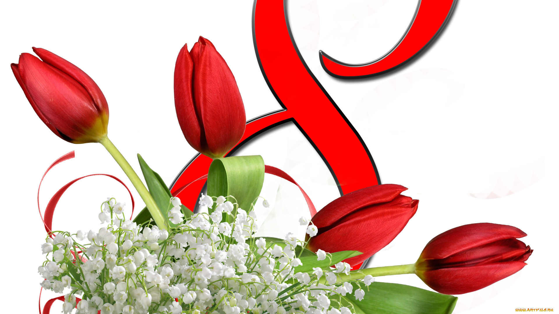 праздничные, международный, женский, день, -, 8, марта, цветы, фон