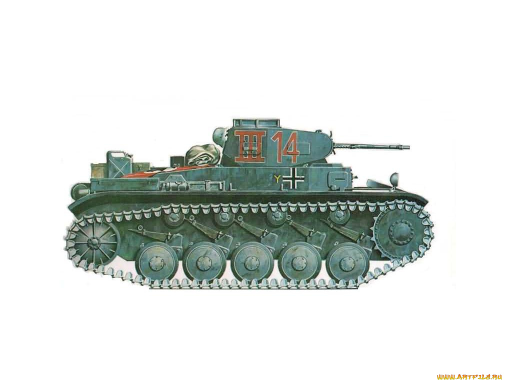 лёгкий, танк, pzkpfm, ii, ausf, техника, военная