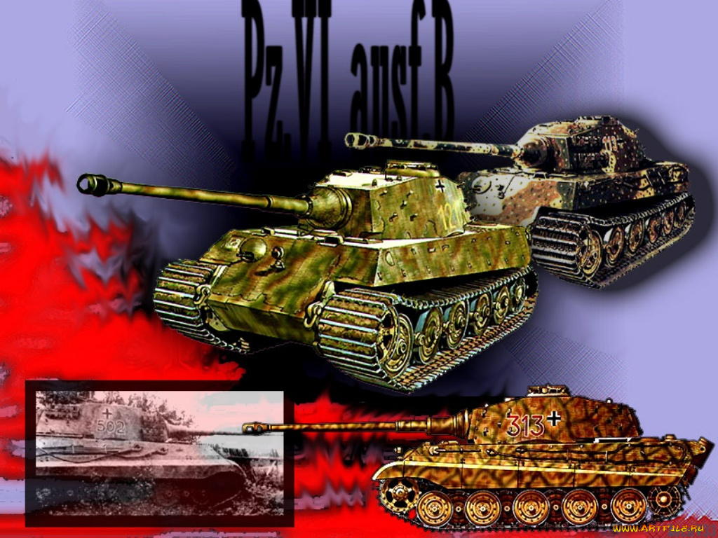 тяжёлый, танк, pzkpfw, vi, ausf, тигр, ii, техника, военная