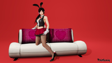 Картинка 3д+графика аниме+ anime фон взгляд девушка диван