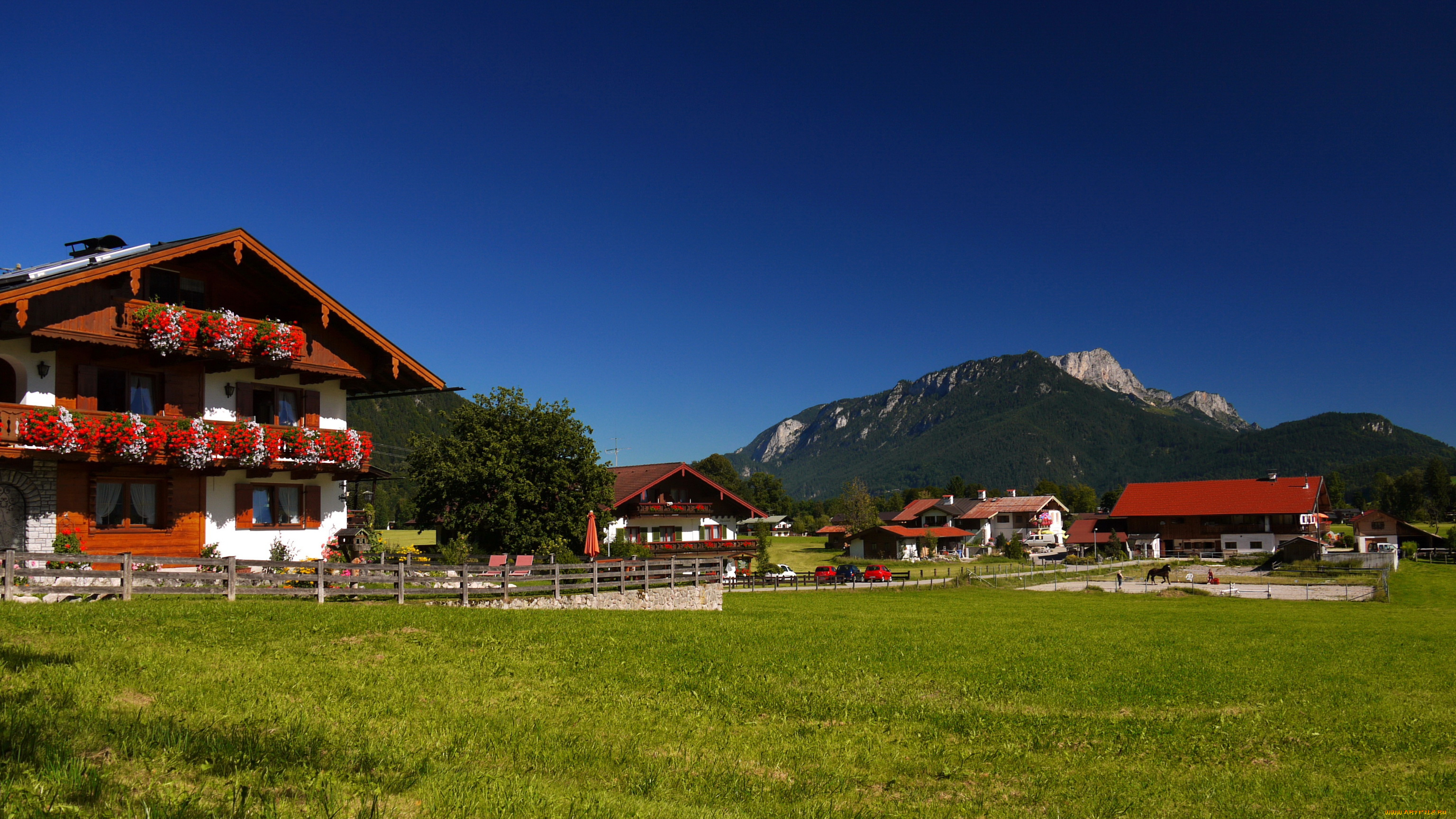 berchtesgaden, bavaria, города, пейзажи, дома, горы