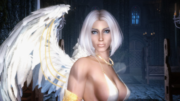 Картинка 3д+графика ангел+ angel ангел фон взгляд девушка
