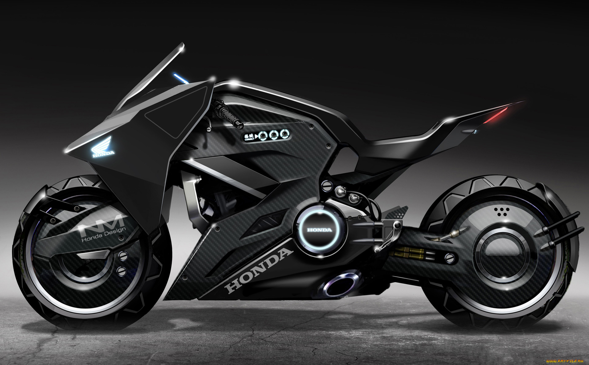 honda, concept, мотоциклы, 3d, honda, concept, motorcycle