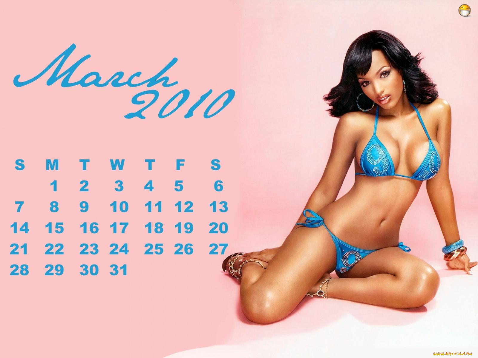 календари, девушки
