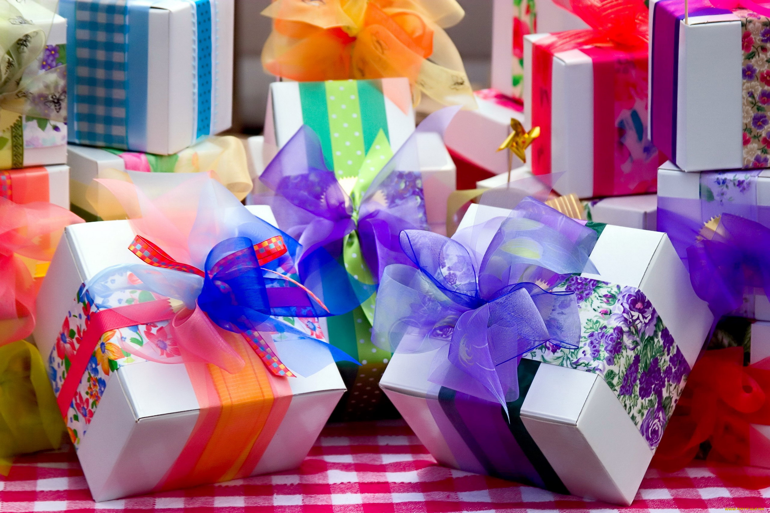 праздничные, подарки, и, коробочки, коробки, праздник, подарки, банты