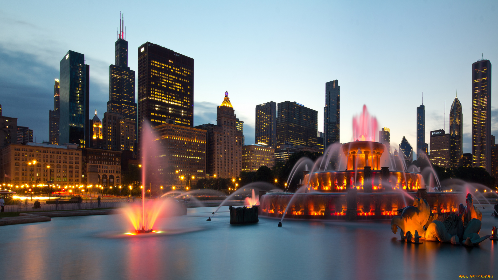 chicago, города, Чикаго, , сша, небоскребы, иллинойс, Чикаго, illinois, chicago's, buckingham, fountain