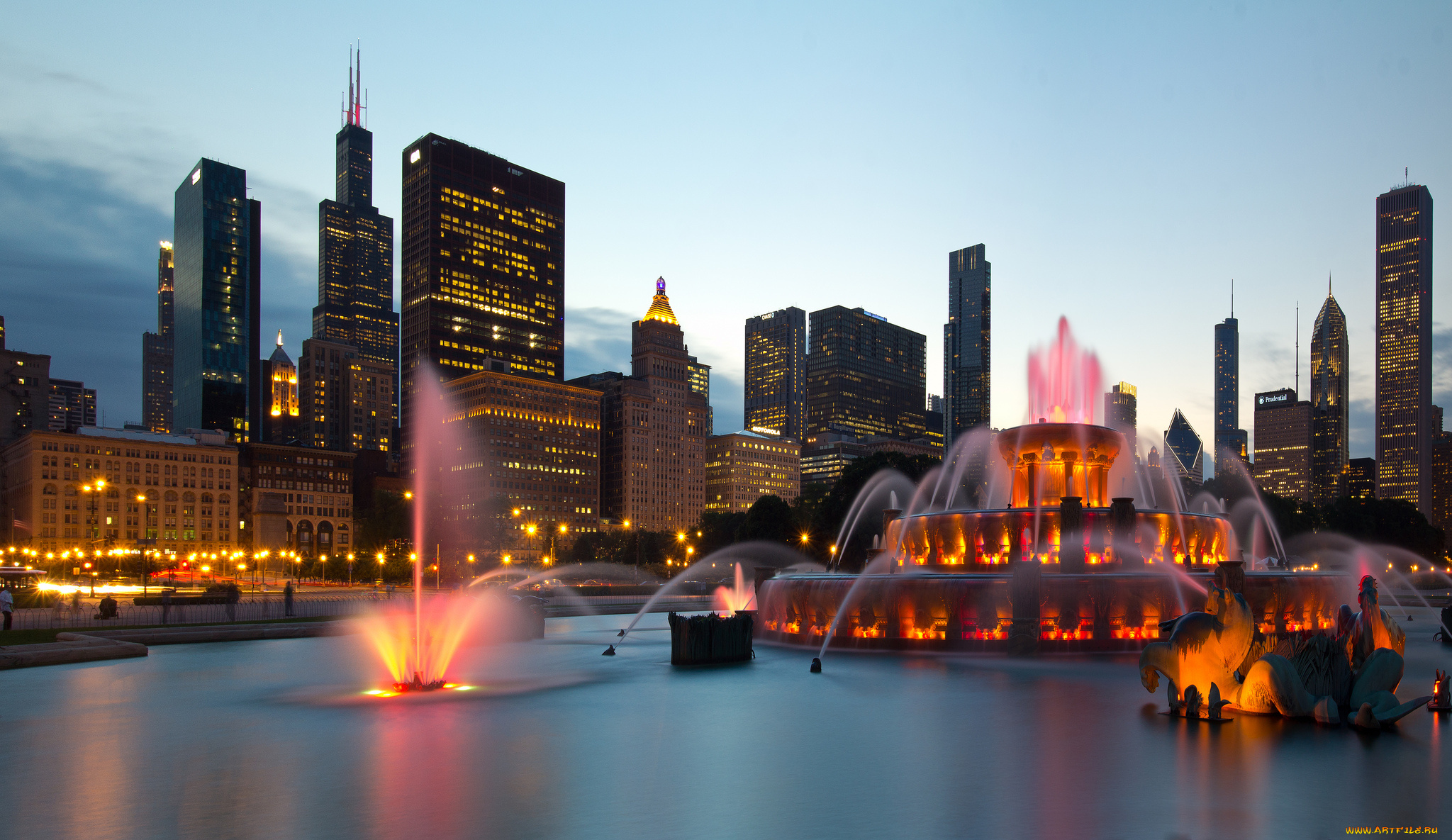 chicago, города, Чикаго, , сша, небоскребы, иллинойс, Чикаго, illinois, chicago's, buckingham, fountain