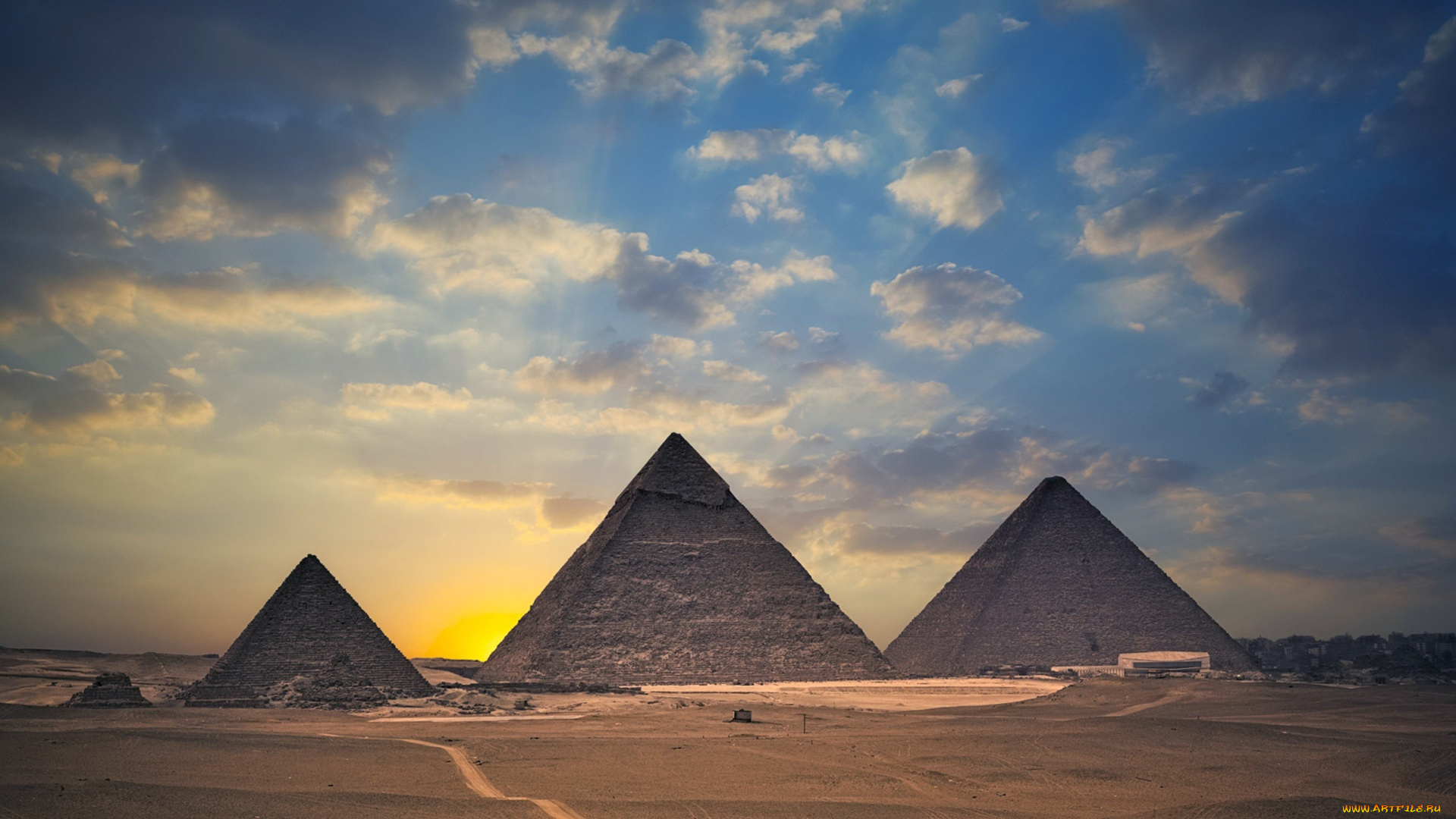 города, -, исторические, , архитектурные, памятники, памятник, небо, пирамиды, египет