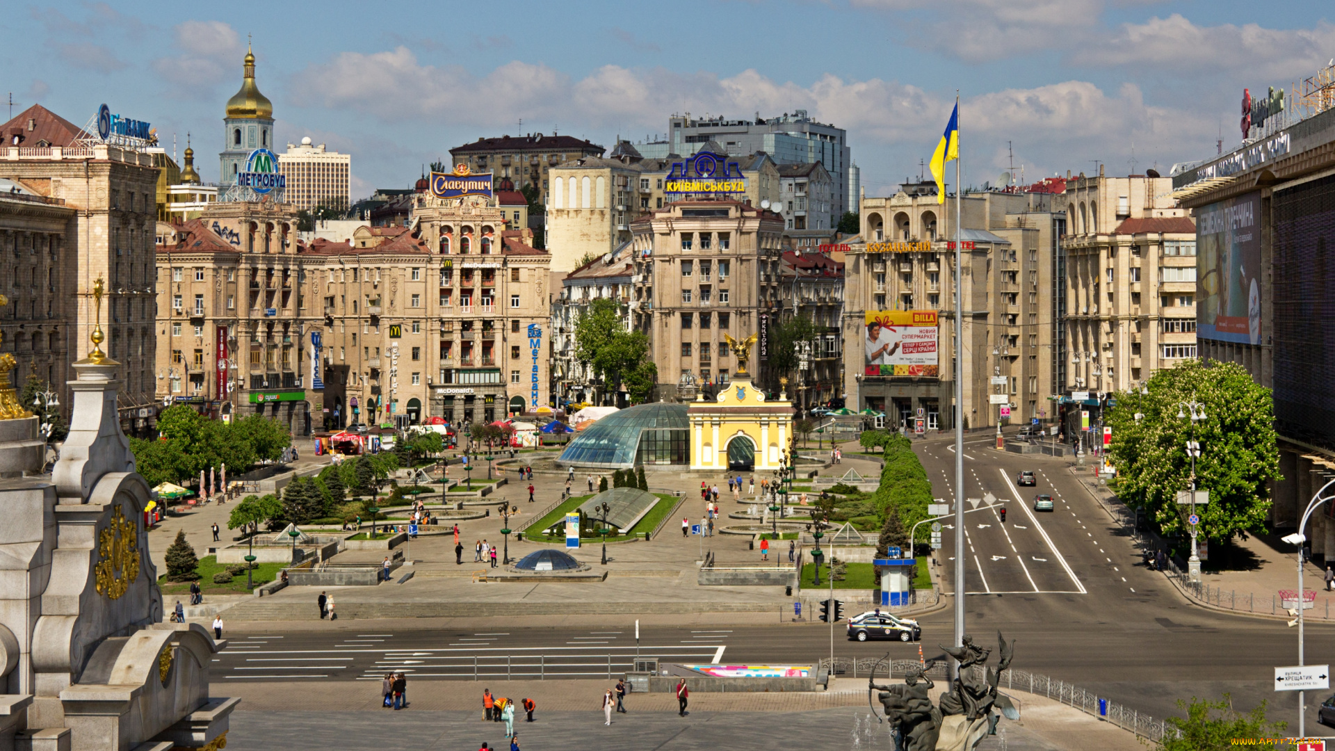 города, киев, , украина, майдан, площадь, независимости