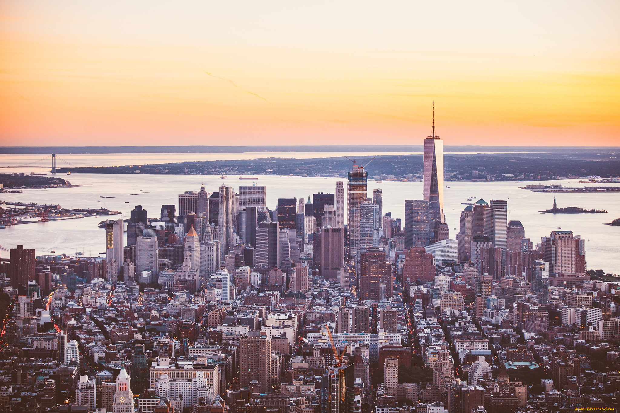 города, нью-йорк, , сша, панорама, небоскребы, здание, город, new, york, мегаполис