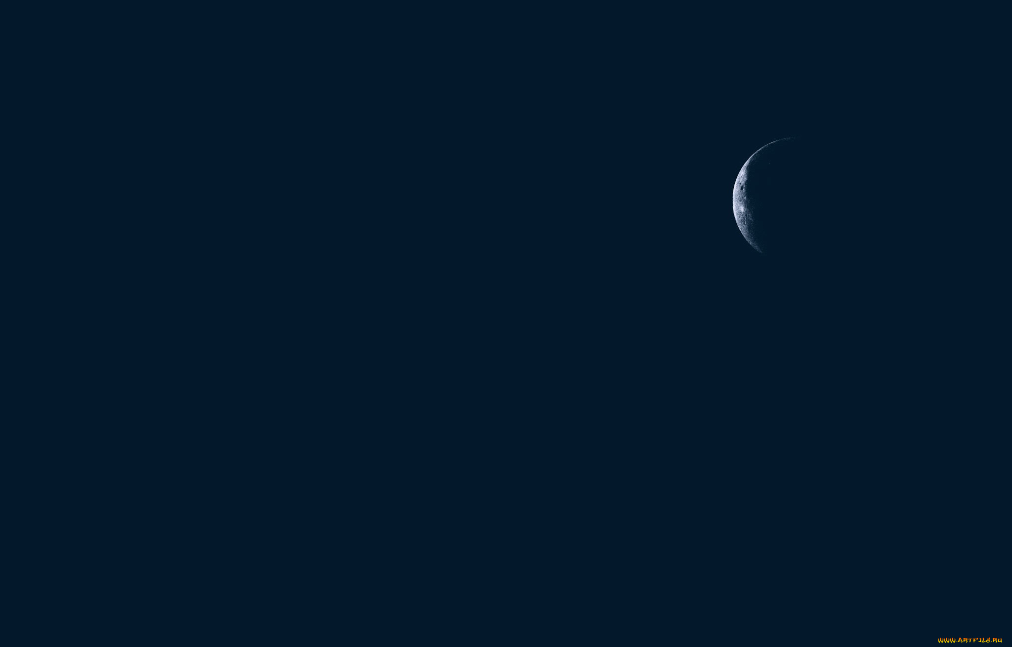 космос, луна, небо, ночь