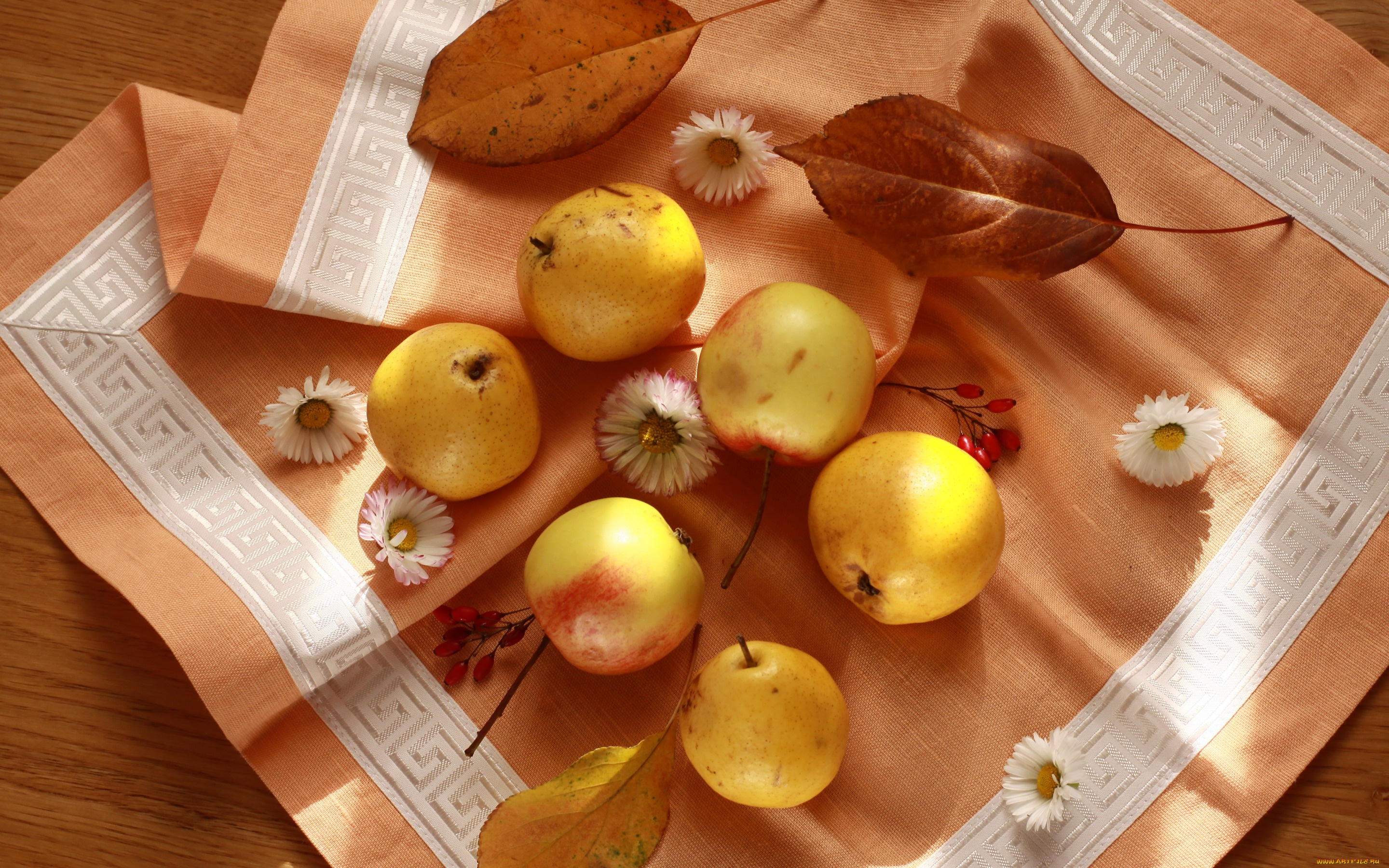еда, Яблоки, осень, яблоки, груши, фрукты, красиво, натюрморт, салфетка