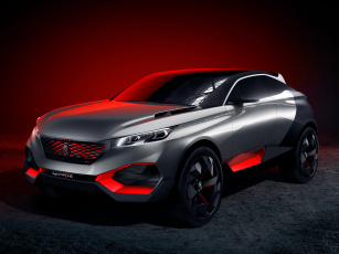 Картинка автомобили peugeot темный 2014г concept quartz