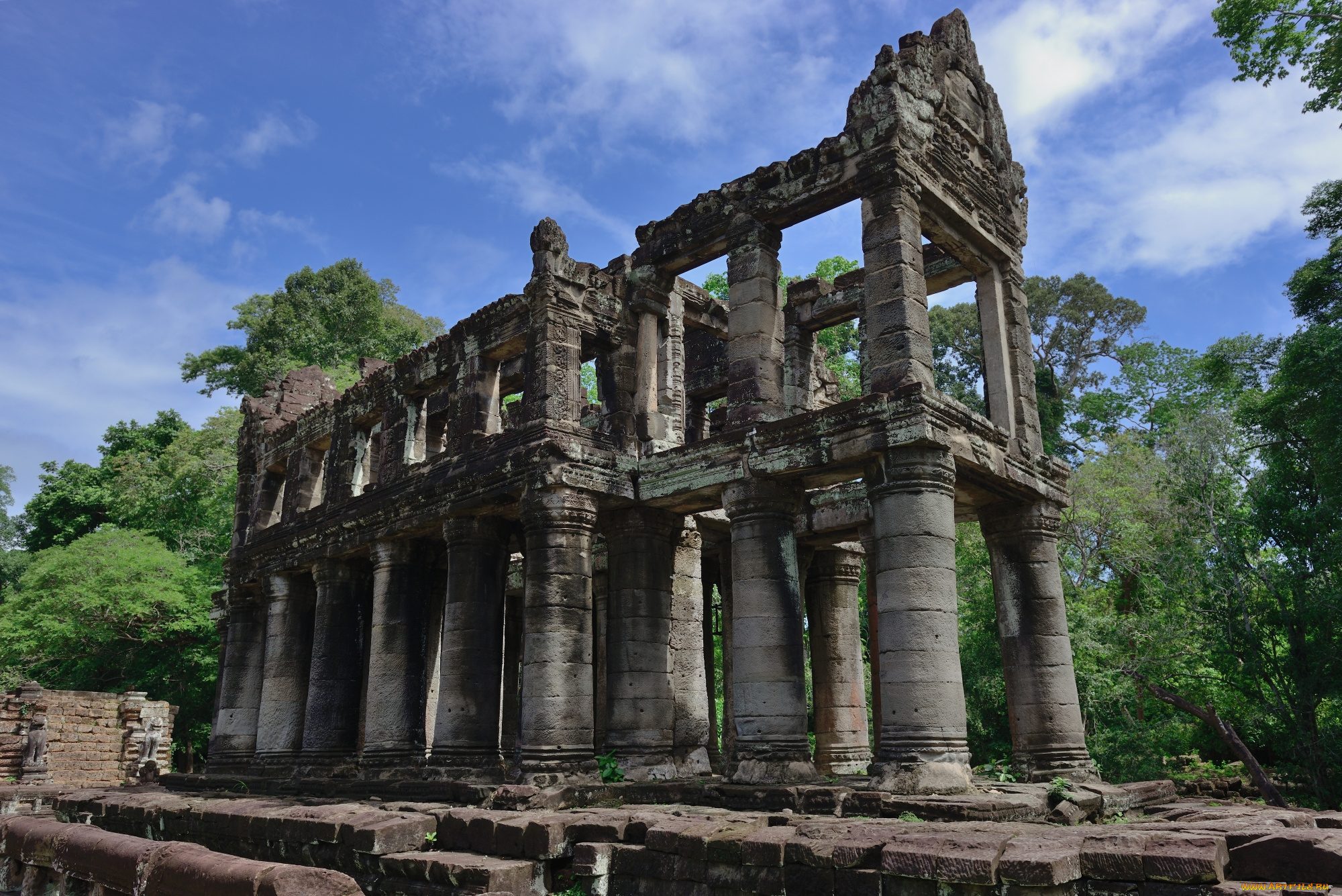 города, -, исторические, , архитектурные, памятники, камбоджа, святой, храм
