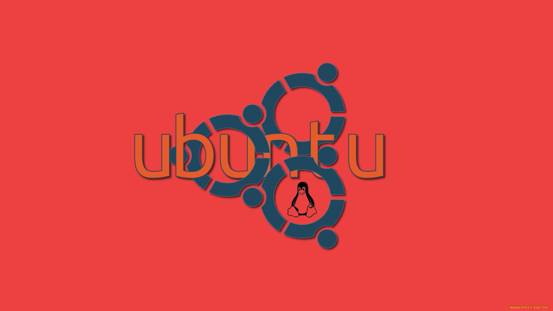 компьютеры, ubuntu, linux, логотип, фон
