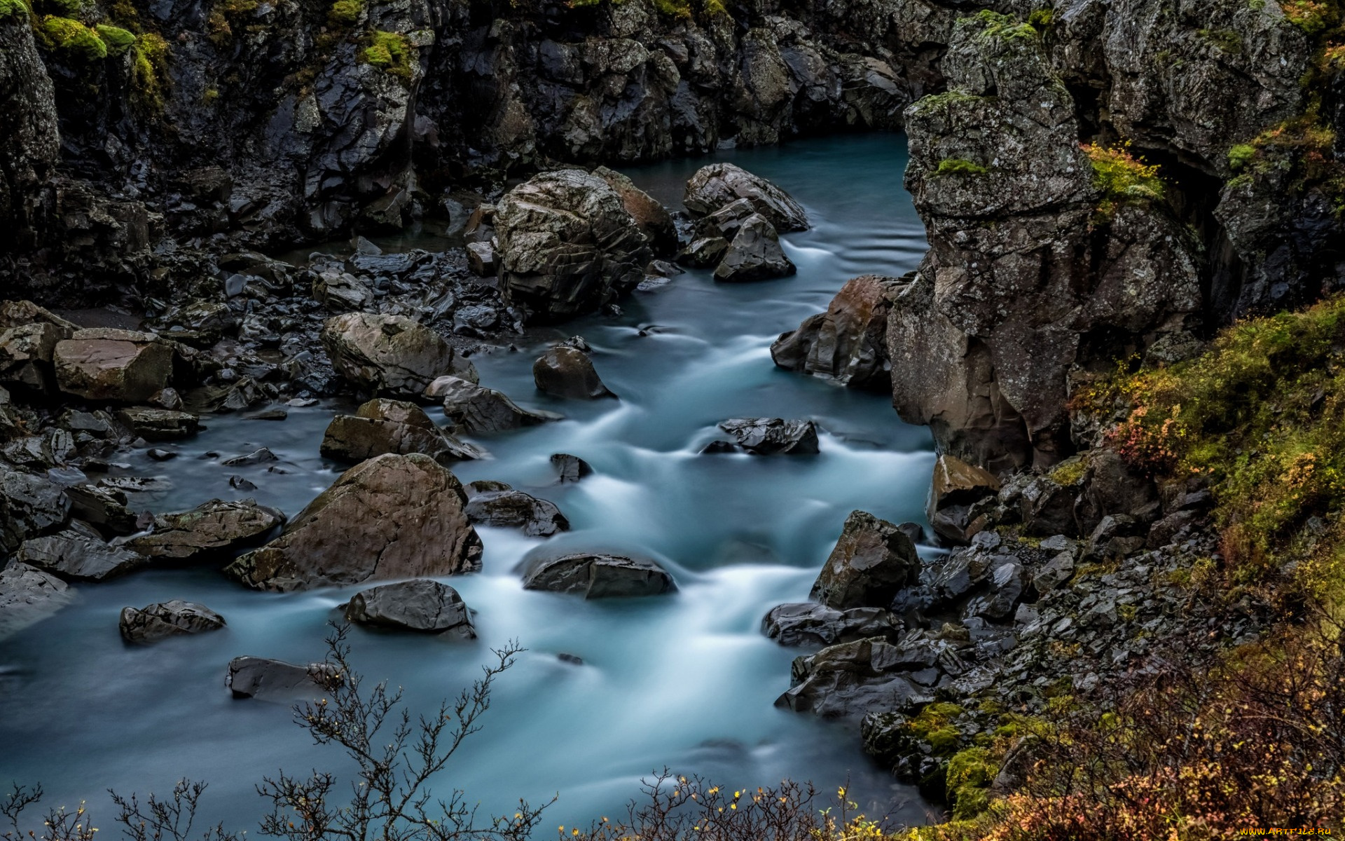 природа, реки, озера, исландия, скалы, камни, река