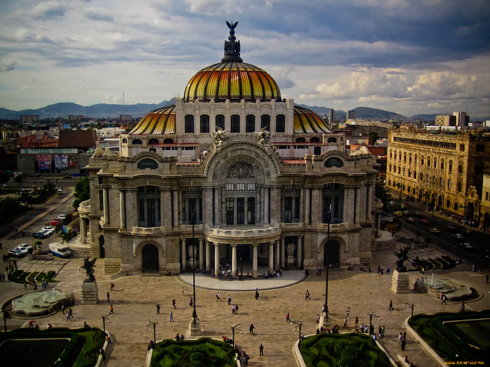 palacio, de, bellas, artes, мехико, города, дворцы, замки, крепости, мексика