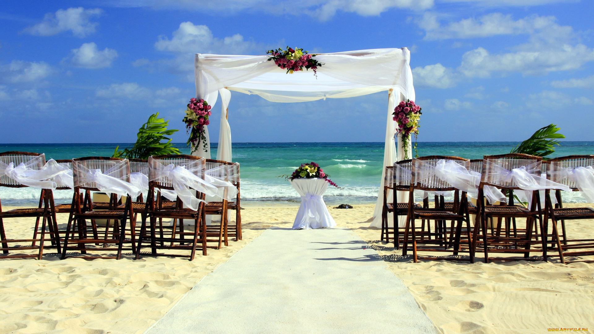 интерьер, декор, , отделка, , сервировка, свадьба, песок, букеты, пляж, море