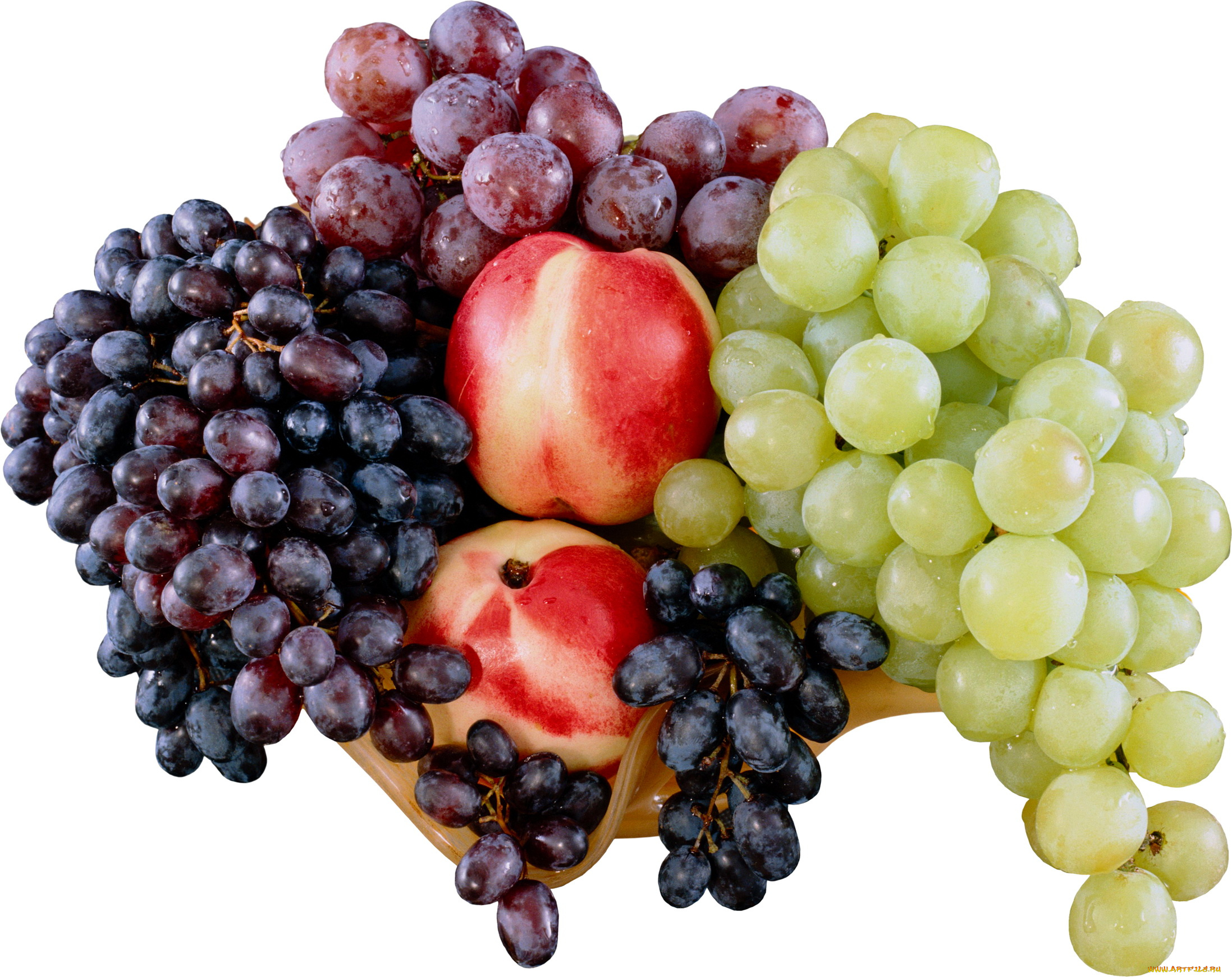 еда, фрукты, ягоды, виноград, нектарины