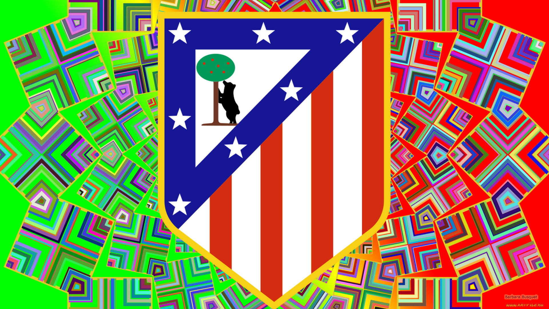 спорт, эмблемы, клубов, atlеtico, madrid, фон, логотип