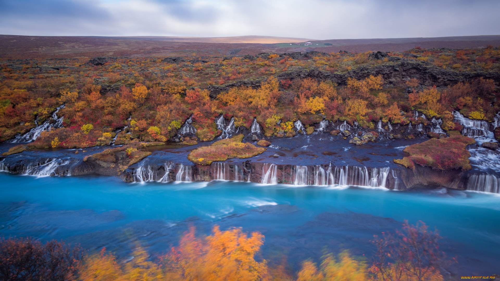 природа, водопады, исландия