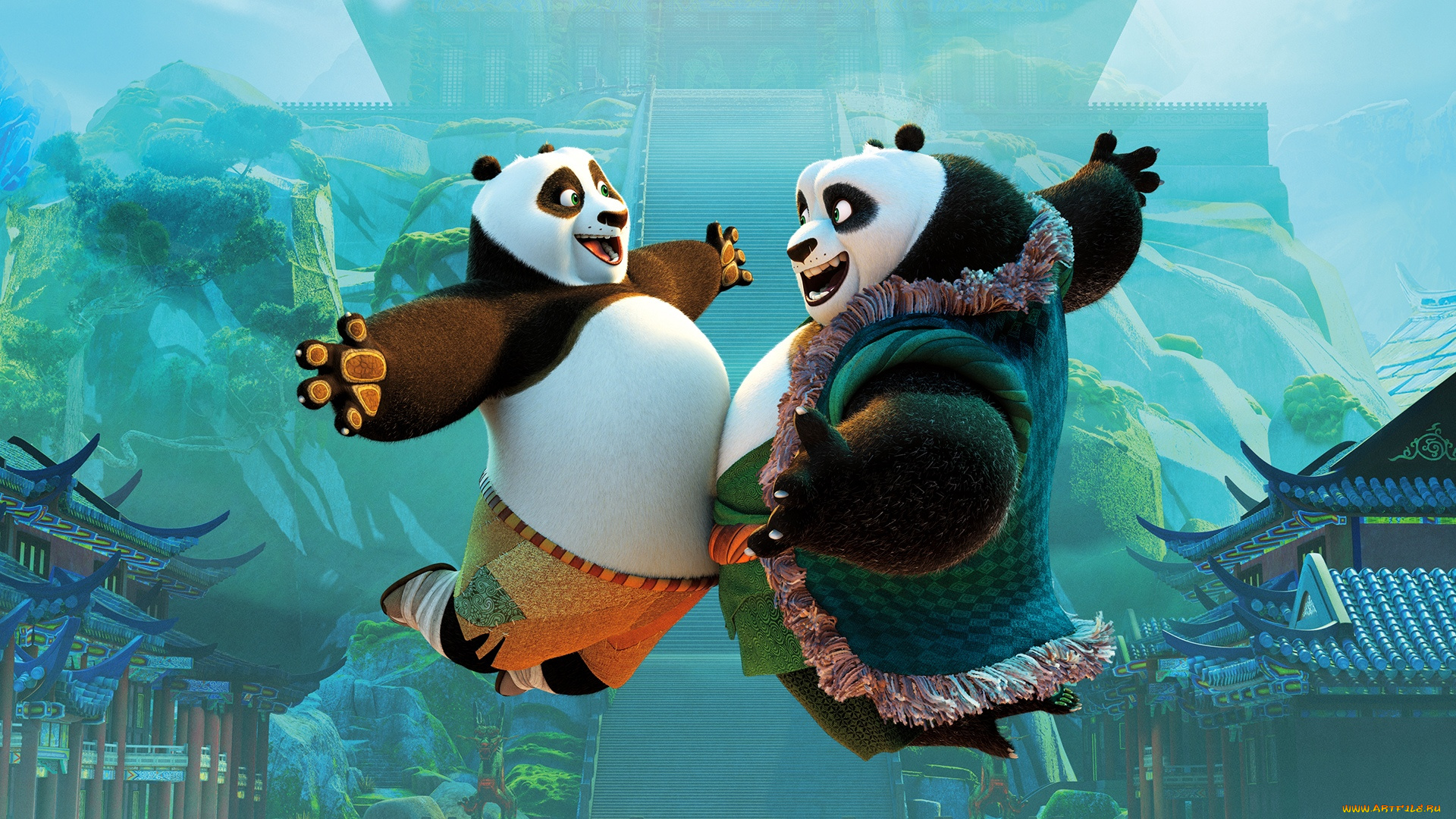 kung, fu, panda, 3, мультфильмы, персонажи