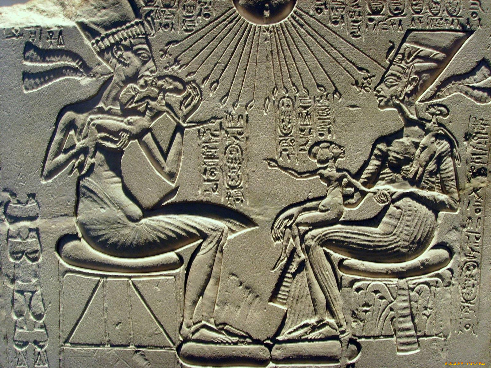 akhenaten, nefertiti, house, altar, разное, рельефы, статуи, музейные, экспонаты