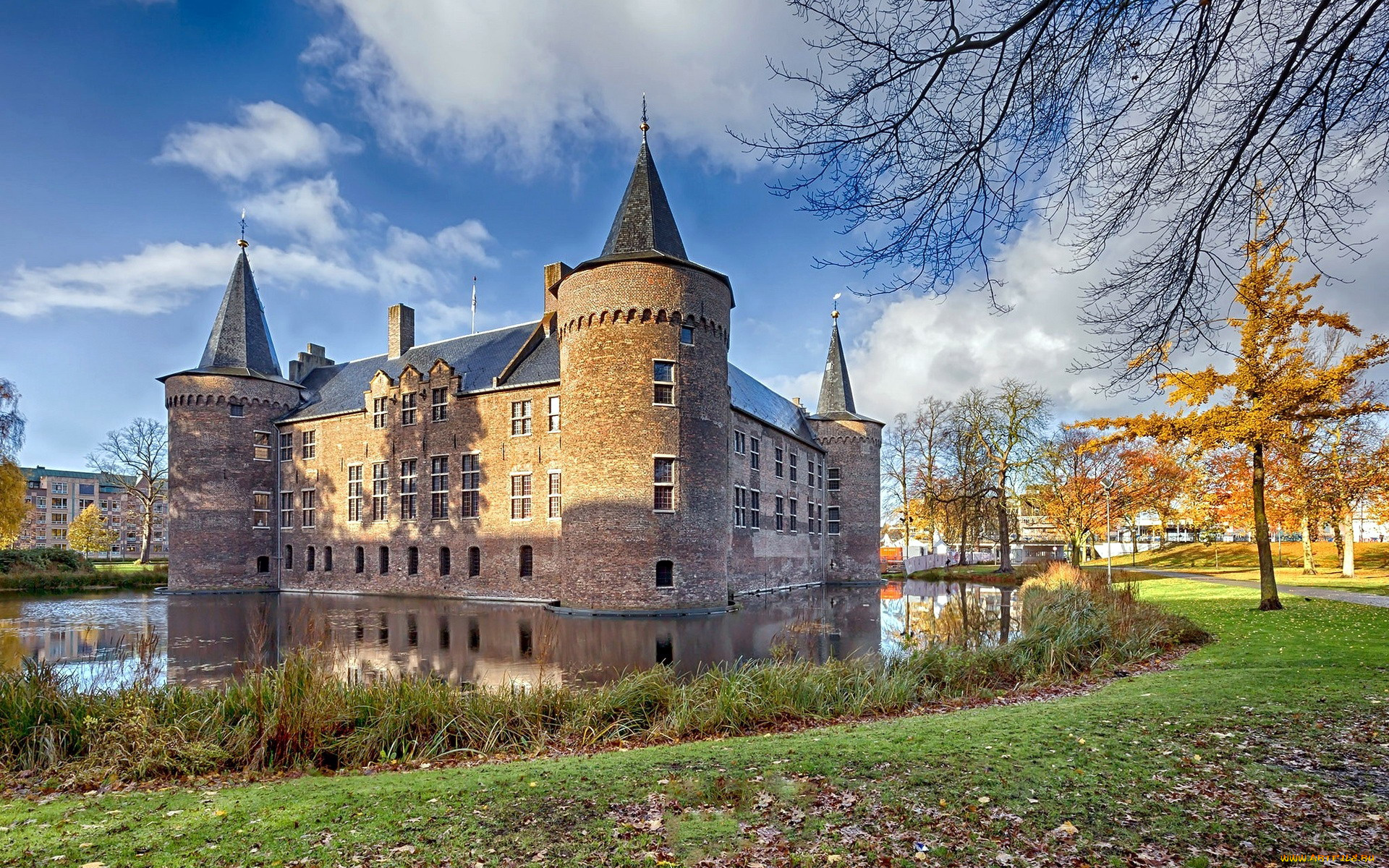 castle, helmond, города, замки, нидерландов, castle, helmond