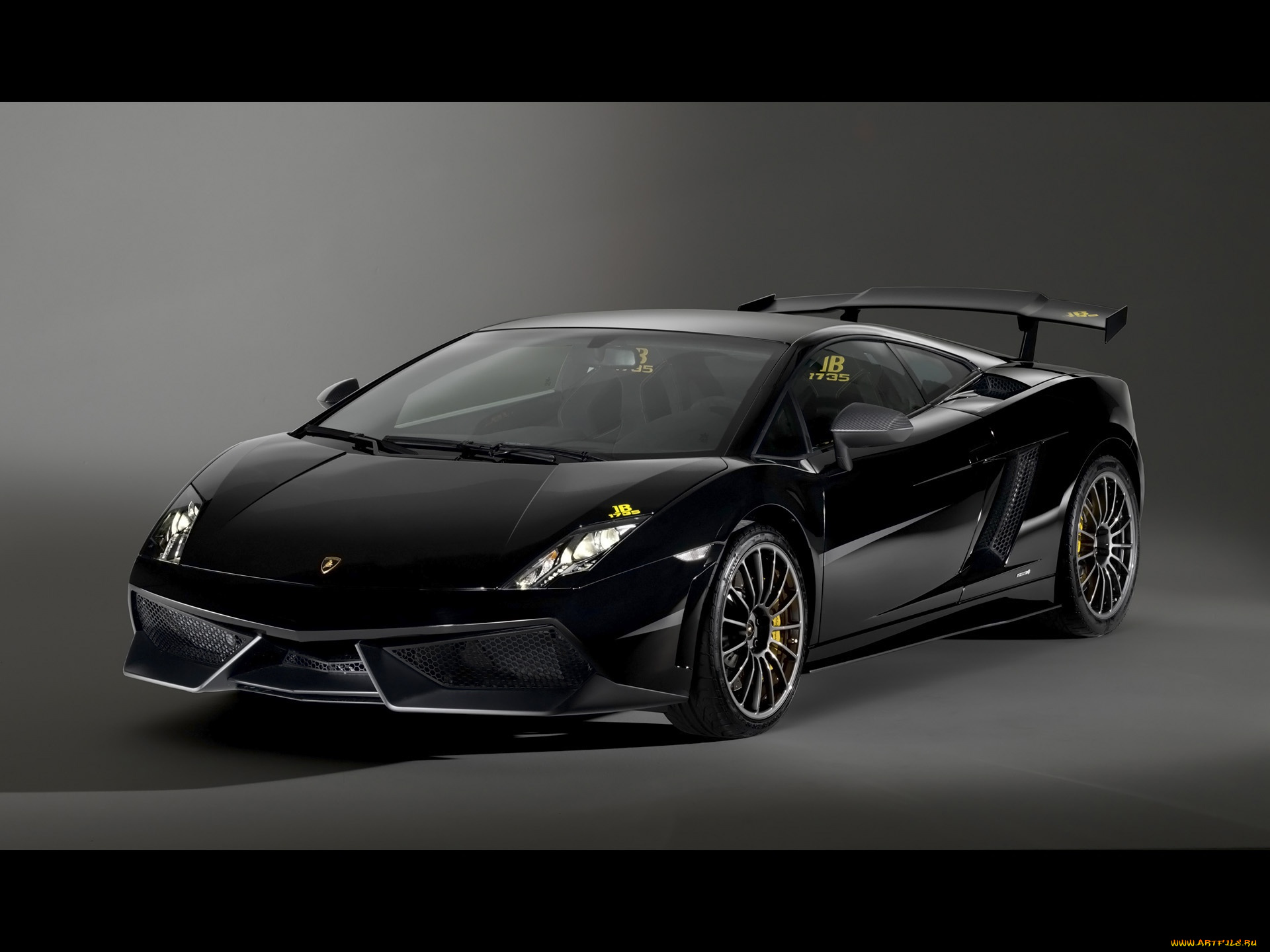 black, gallardo, front, angle, автомобили, lamborghini