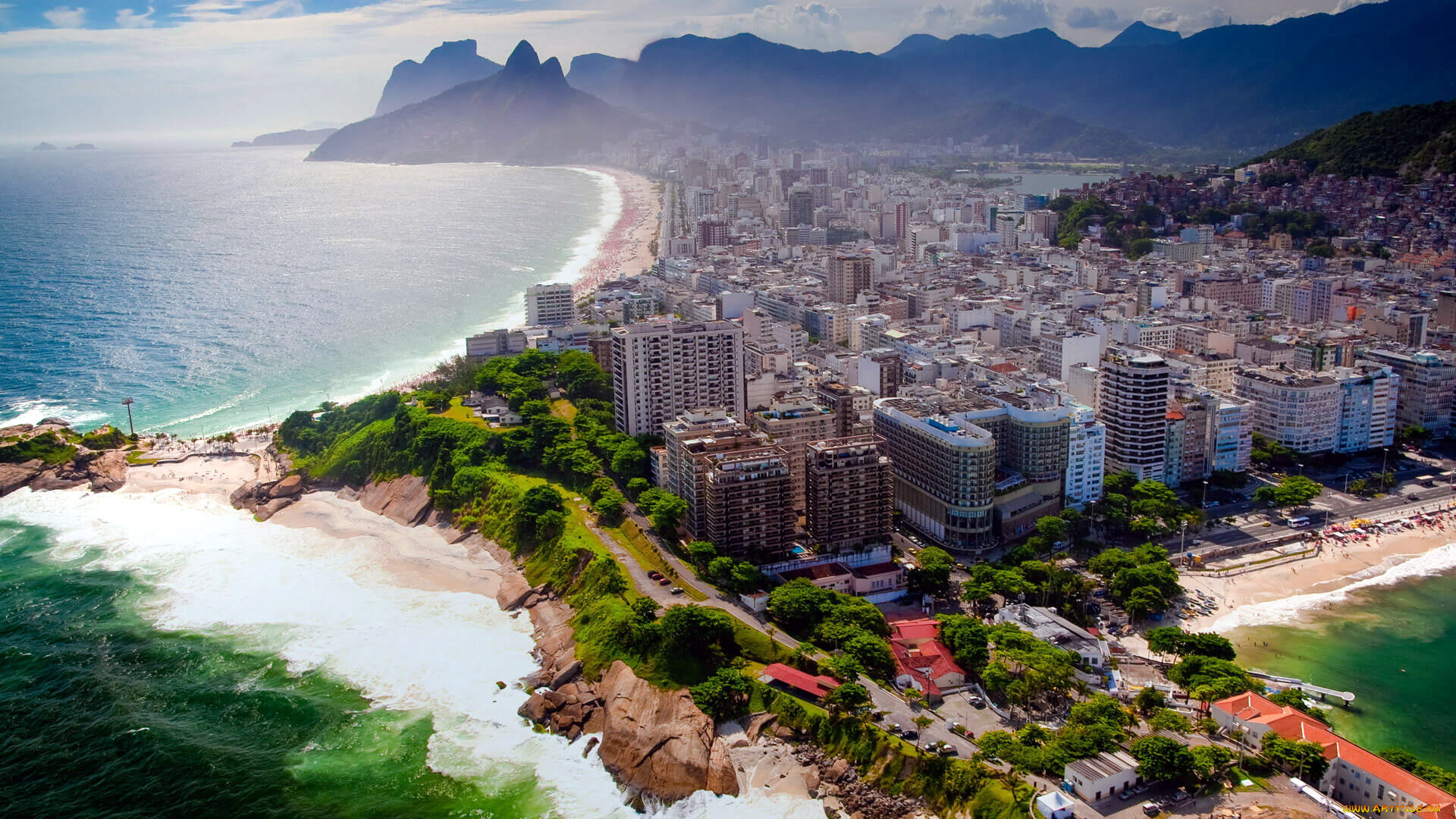 города, рио-де-жанейро, , бразилия, панорама