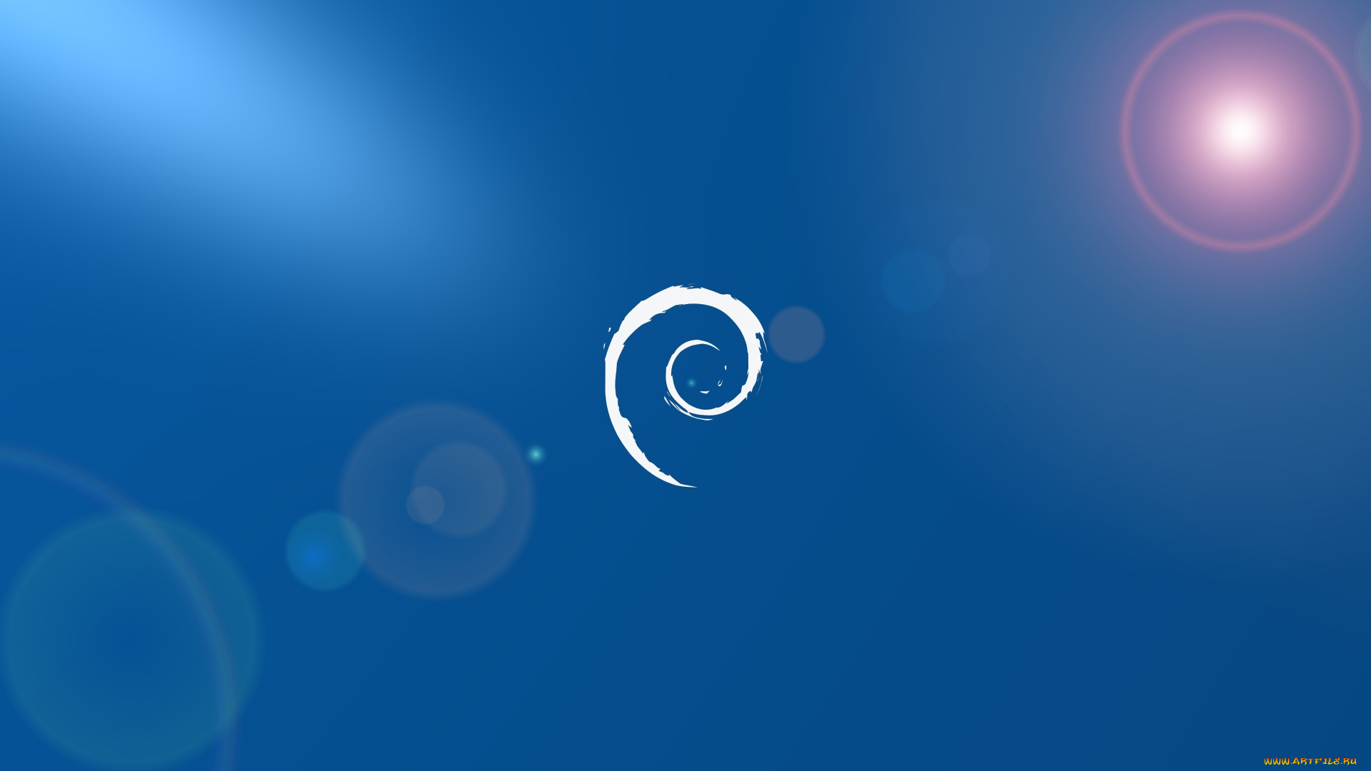 компьютеры, debian, фон, логотип