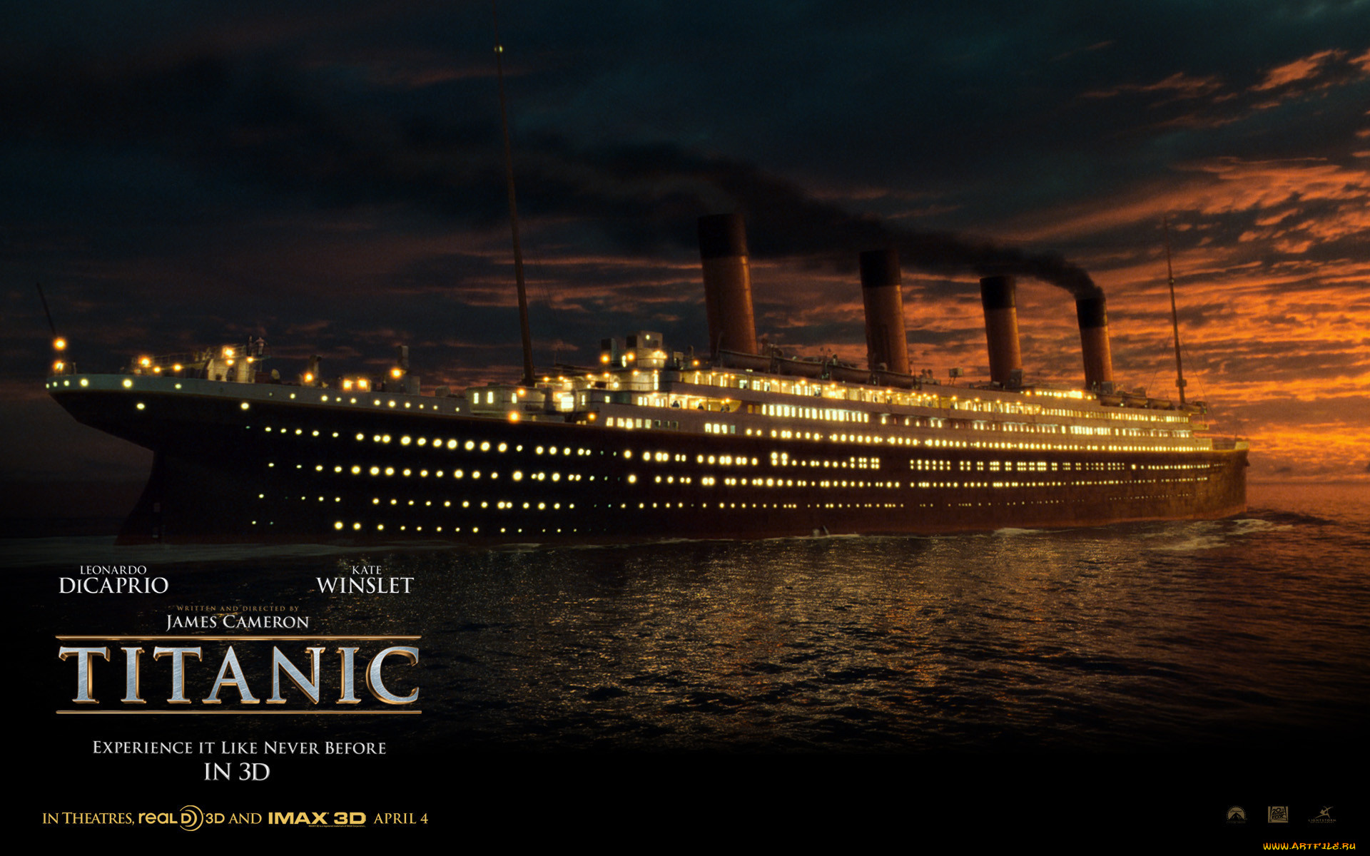 titanic, кино, фильмы, титаник, корабль, ночь