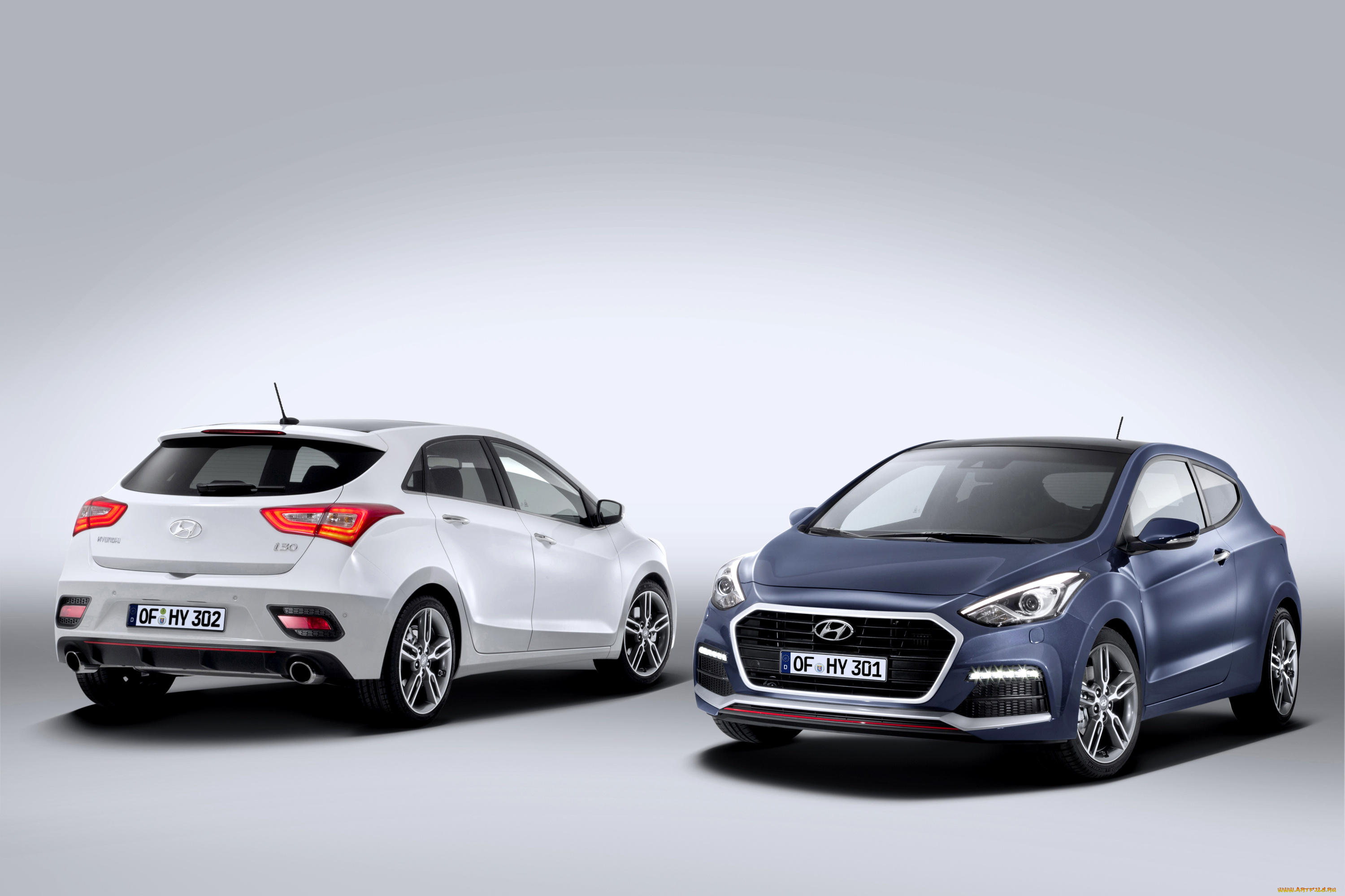 2015, hyundai, i30, turbo, автомобили, hyundai, синий, белый