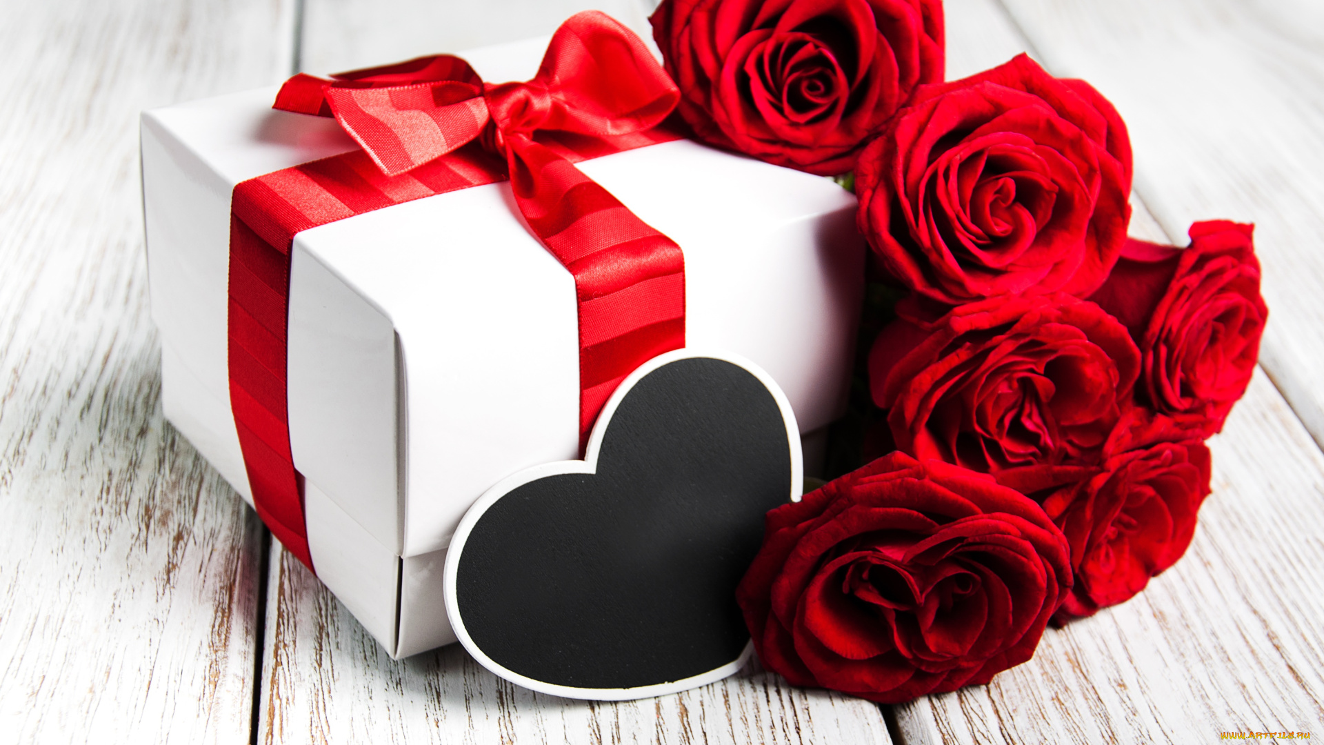 праздничные, подарки, и, коробочки, коробка, подарок, сердечко, розы, цветы