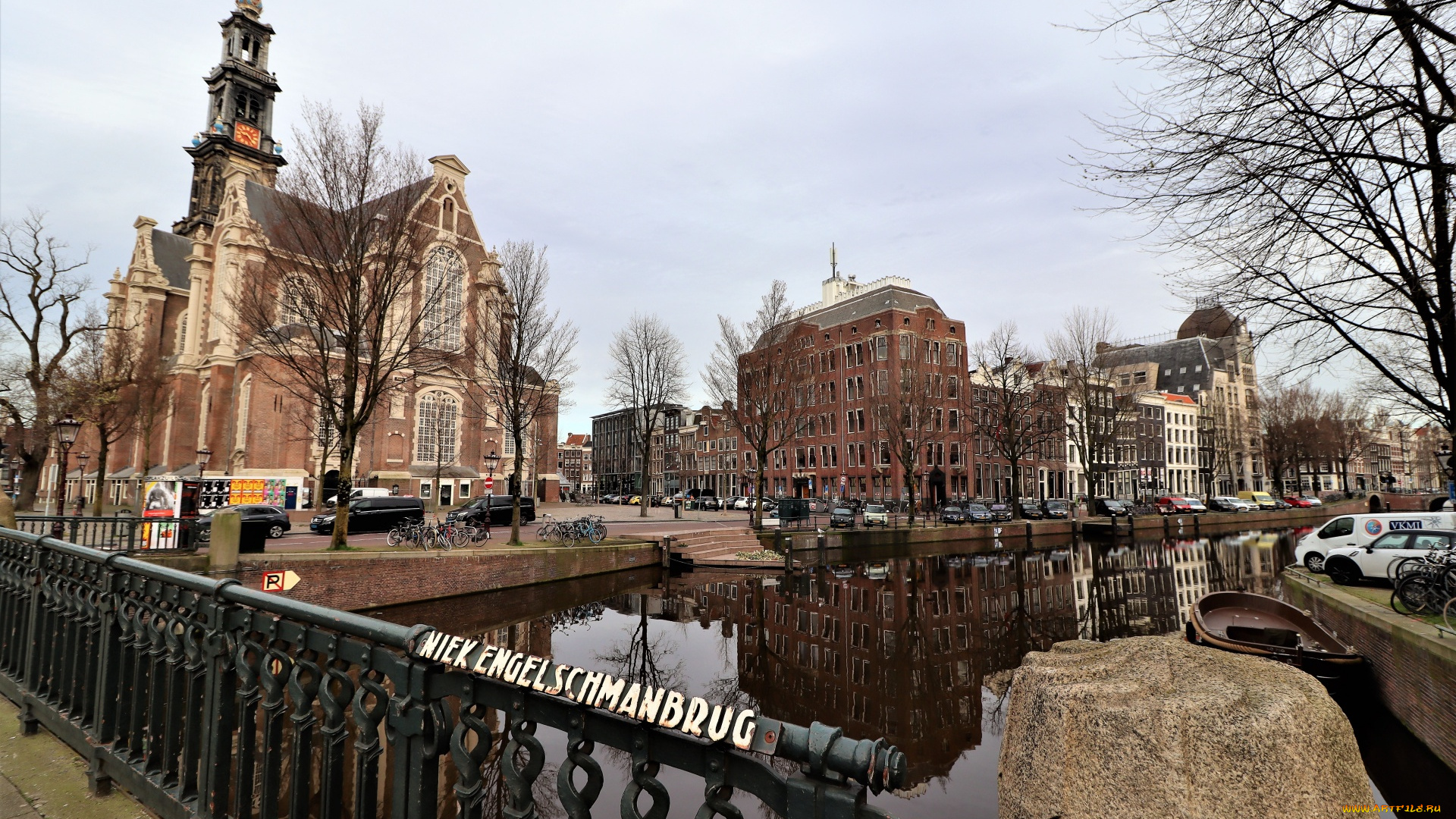 города, амстердам, , нидерланды, канал, мост, дома