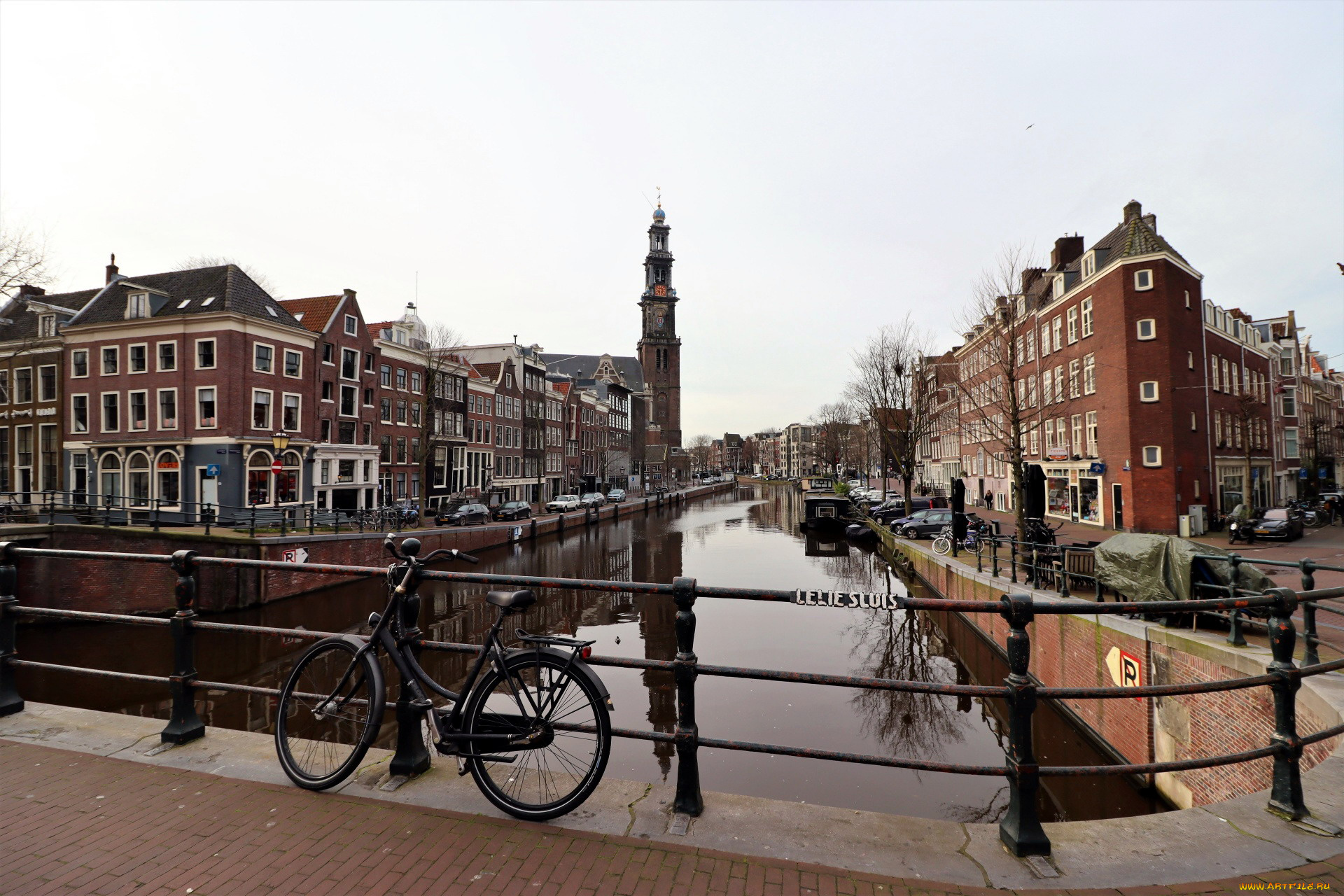 города, амстердам, , нидерланды, канал, мост