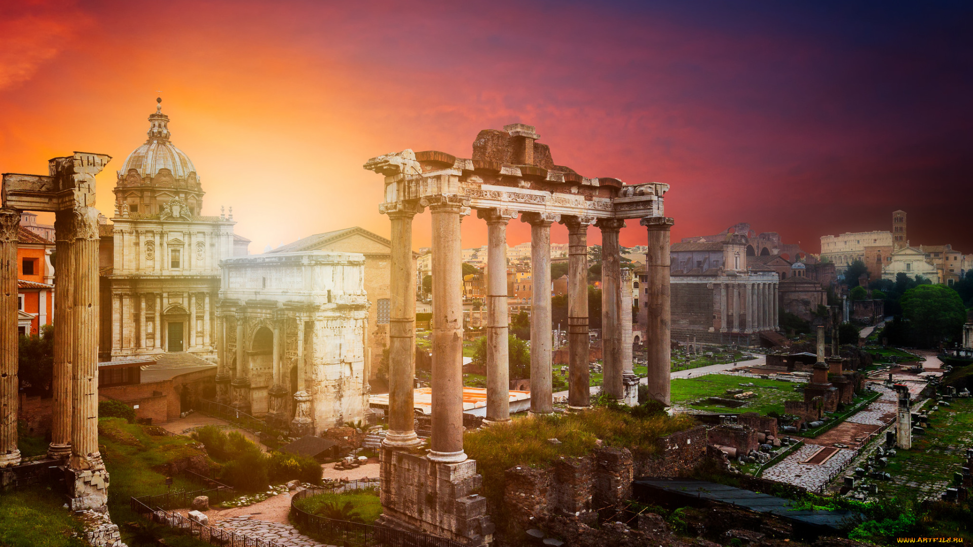 roman, forum, in, rome, города, рим, , ватикан, , италия, руины, антик